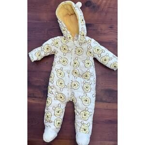 Disney Baby Winnie The Pooh Baby Bunting One Piece Sherpa Lined 6-9 Months